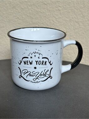 New York City NYC NY Manhattan Jay Joshua Porcelain Cup Mug White Black Perfect